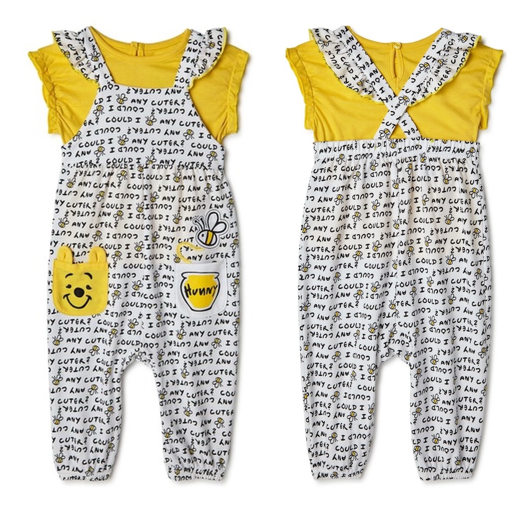 Disney | Winnie the Pooh Baby Girls Coveralls Romper | Size 12 Months